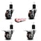 Service Caster 3'' Maroon Poly Swivel 1-3/4'' Expanding Stem Caster Set 2 Total Lock Brakes, 4PK SCC-EXTTL20S314-PPUB-MRN-2-S-2-134 - alternate 4